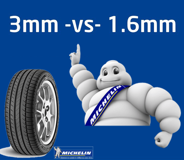 Michelin says NO to changing tyres at 3mm tread depth