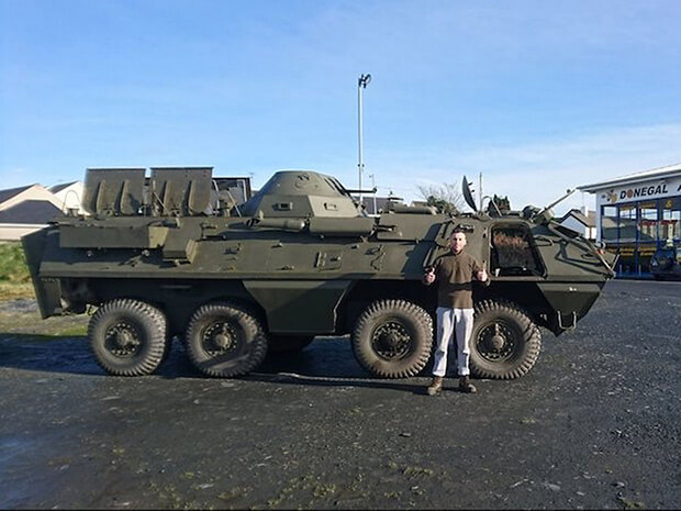 Armoured personnel carrier goes on sale on DoneDeal 