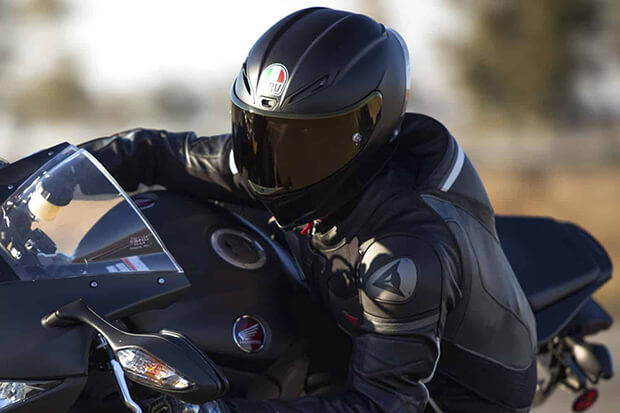 Rider with Full Face Helmet
