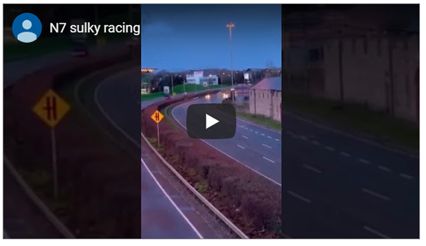 WATCH: Gardai investigating dangerous sulky race on major dual carriageway in Dublin