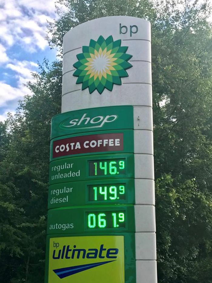 UK petrol and diesel prices